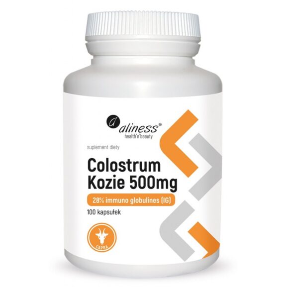 colostrum kozie 500mg 28 immuno globulines 100 kaps aliness aminokwasy egzogenne immunoglobuliny laktoferyna