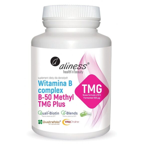 witamina b 50 methyl tmg plus 100 kaps aliness metylokobalamina fermented trimetyloglicyna tmg