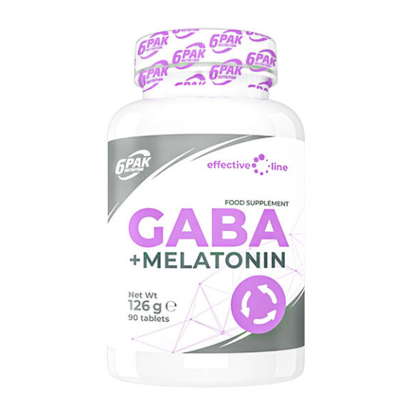 6pak nutrition effective line gaba melatonin 90 tabl