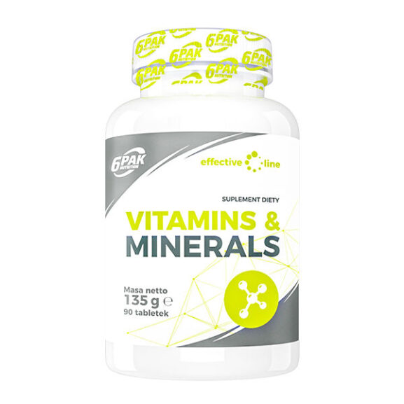 6pak nutrition effective line vitamins and minerals 90 tabl