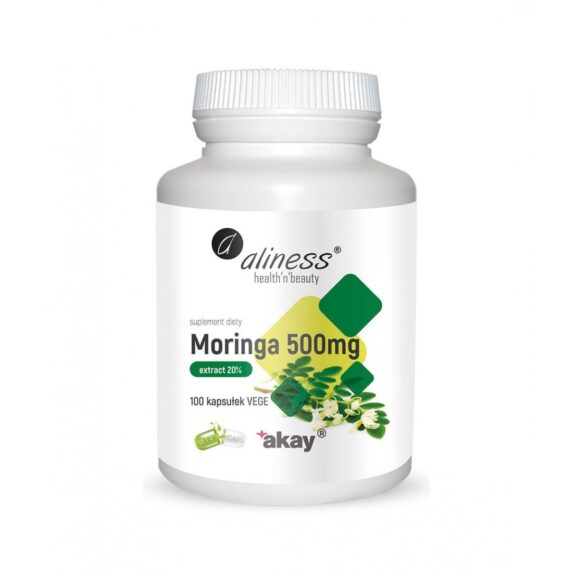 moringa olejodajna 500 mg ekstrakt 20 100 kaps vege aliness