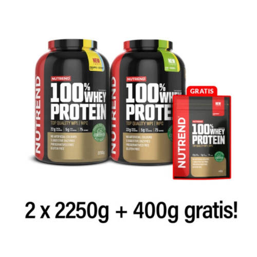 2x Nutrend 100 Whey Protein 2250g 400g GRATIS