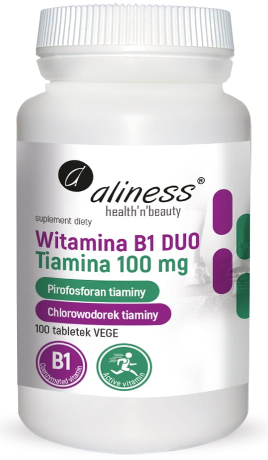 Aliness Witamina B1 (Tiamina) DUO 100 mg - 100 Vege tabs