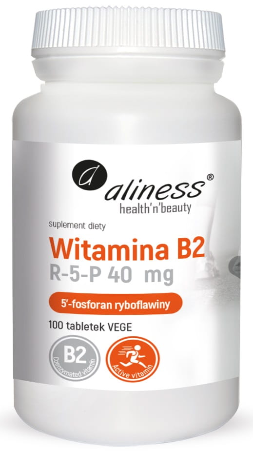 Aliness Witamina B2 R-5-P (ryboflawina) 40 mg x 100 Vege tabs