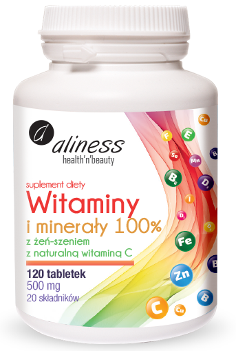 Aliness Witaminy i minerały 100% x 120 tabletek
