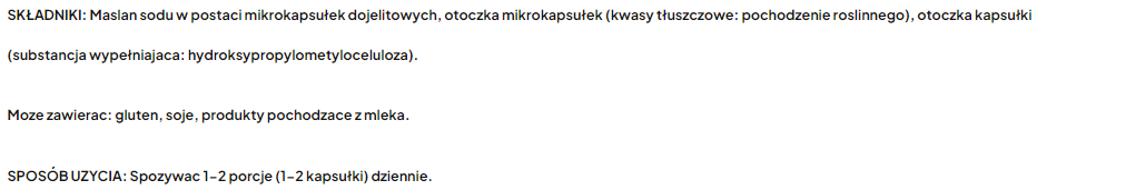 skład maślan sodu