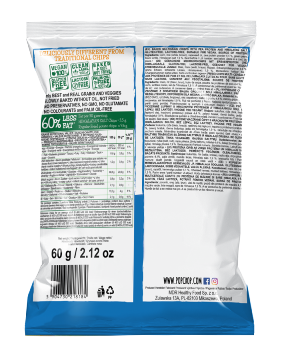 POP CROP Chipsy Proteinowe 60g - obrazek 6